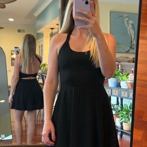 Elegant Black Halter Dress